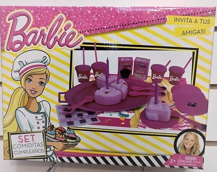 Set De Comidita Cumpleaños De Barbie